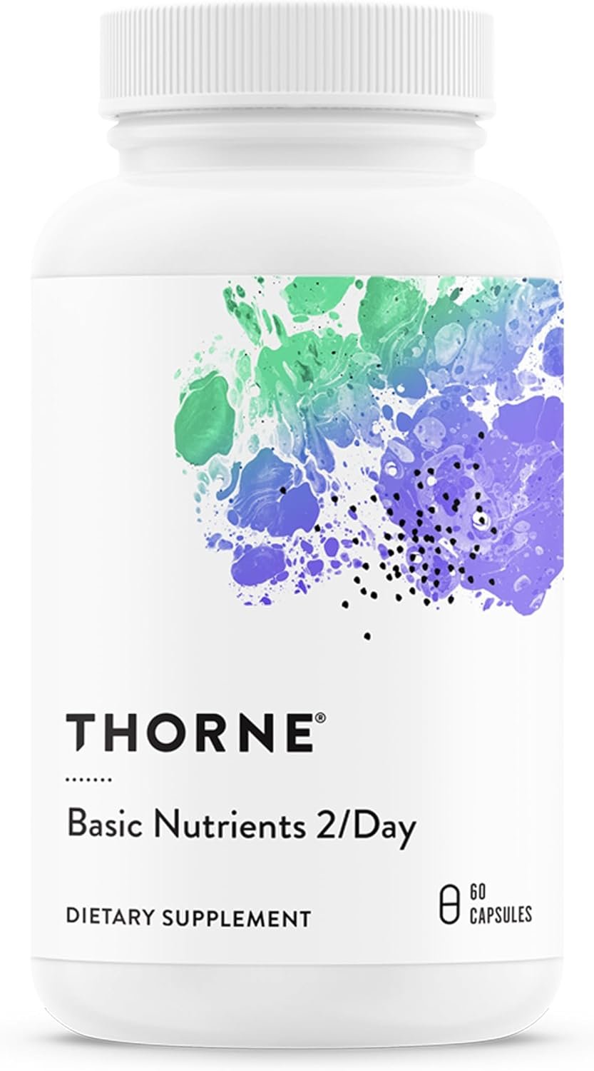 THORNE – Basic Nutrients 2/Day – Comprehensive Daily Multivitamin with Optimal Bioavailability – Vitamin & Mineral Formula – Gluten, Dairy & Soy-Free – 60 Capsules – 30 Servings