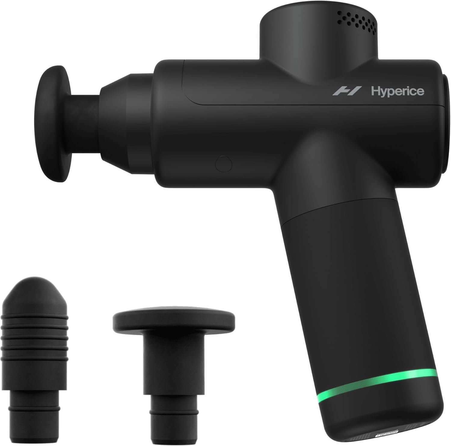 Hyperice Hypervolt Go 2 – Black – Featuring Quiet Glide Technology – Handheld Percussion Massage Gun – 3 Speeds, 2 Interchangeable Heads – Helps Relieve Sore Muscles and Stiffness – FSA-HSA Eligible
