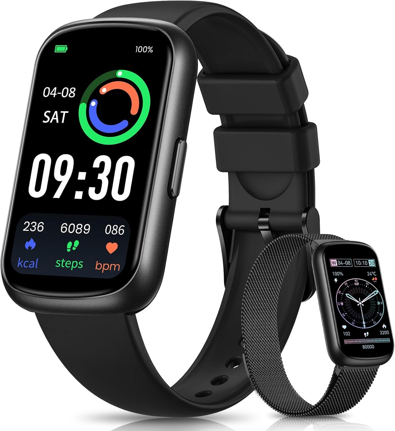 DEKELIFE Fitness Tracker, Smart Watches for Women/Men, 24/7 Heart Rate Monitor Watch with Sleep Tracker, Step Counter, 20+ Sport Modes Fitness Watches for Women/Men, Android Smart Watch for Phones