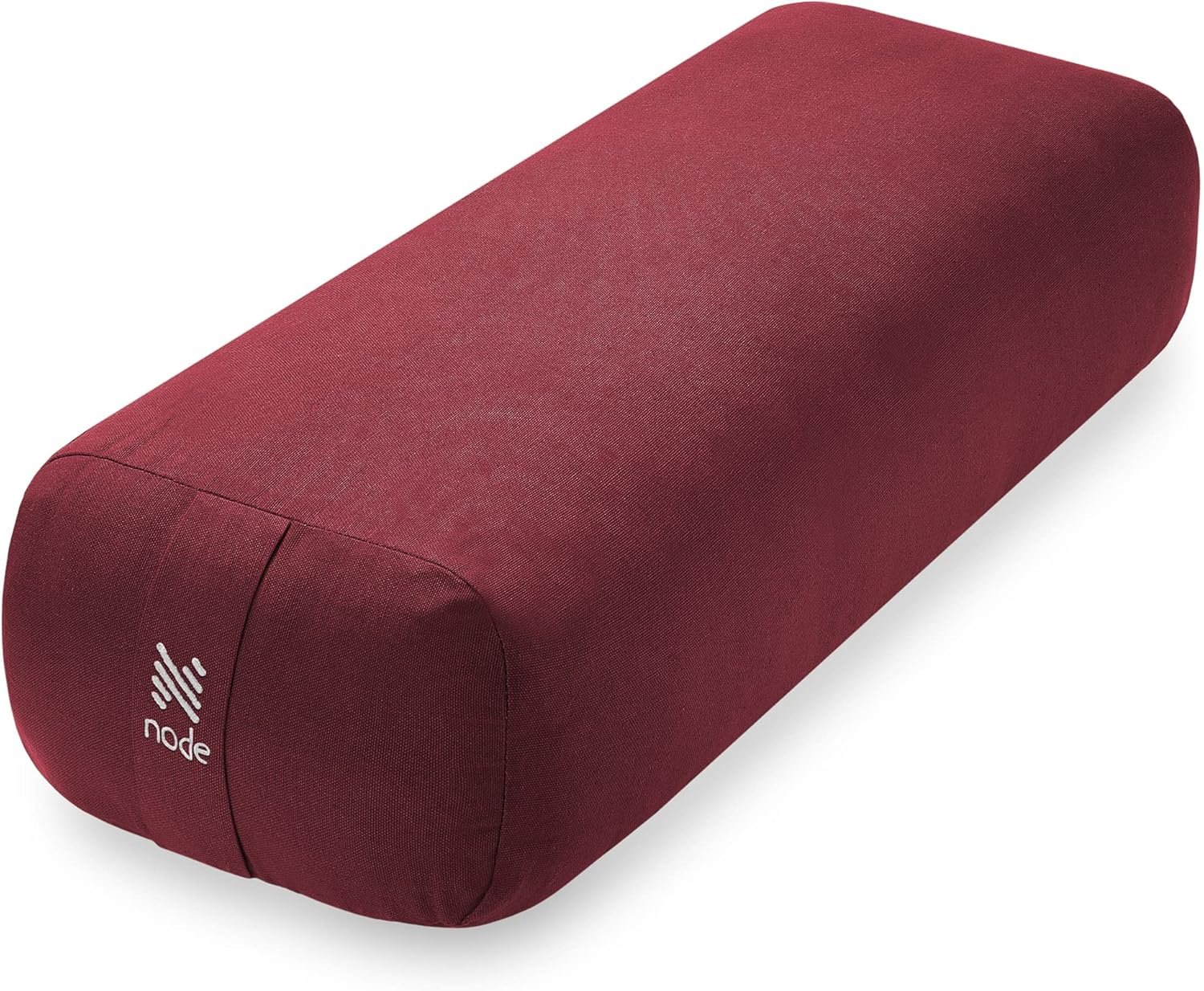Node Fitness Yoga Meditation Cushion, 25″ x 12″ Rectangular Bolster with Organic Cotton Cover