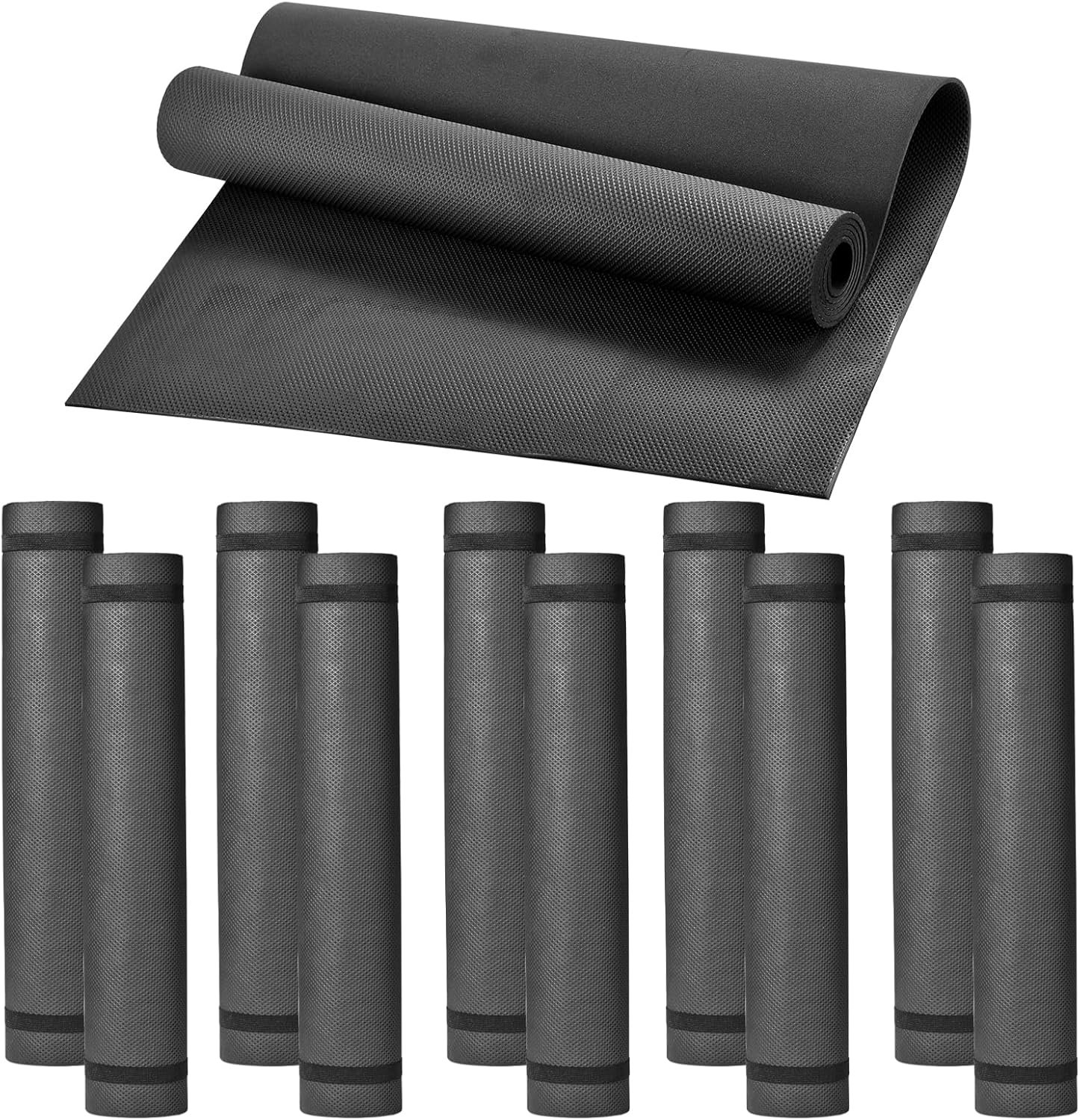 10 Pack Yoga Mats Bulk, 68” x 24” x 4mm Thick Black Yoga Mats for Kids and Adults, Anti-Slip Tear-Resistant Exercise Mat for Fitness Stretching Home Workout Gym and Studio