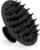 Silicone Scalp Massager Shampoo Brush, Scalp Brush for Hair Growth & Dandruff Removal, Hair Scrubber Scalp Stimulator Exfoliator Brush with Soft Bristles for Wet Dry Scalp Care (Black)