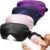 4 Pack Silk Sleep Mask – 100% Blackout, Zero Eye Pressure, Blindfold with Adjustable Strap, Super Soft Travel Eye Covers (Black, Pink, Blue, Purple)